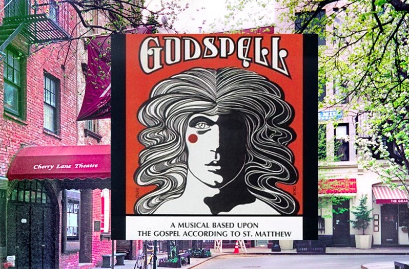 Cherry Lane Theatre and Godspell logo