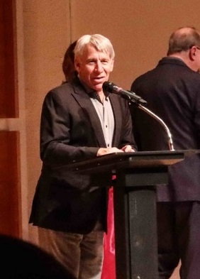 Stephen Schwartz receiving the American Songbook Association Lifetime Achievement Award