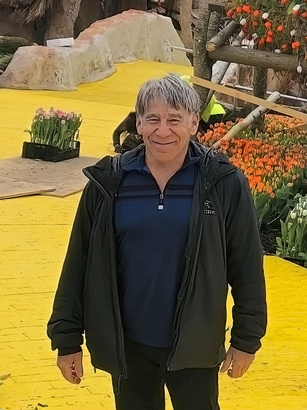 Stephen Schwartz visits the Wicked movie set Yellow Brick Road under construction. 